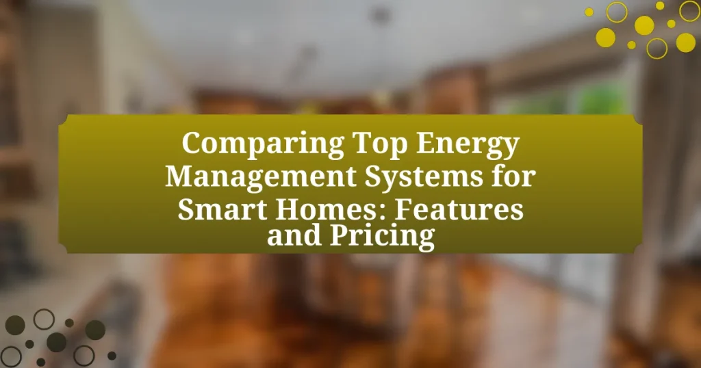 Comparing Top Energy Management Systems for Smart Homes: Features and Pricing