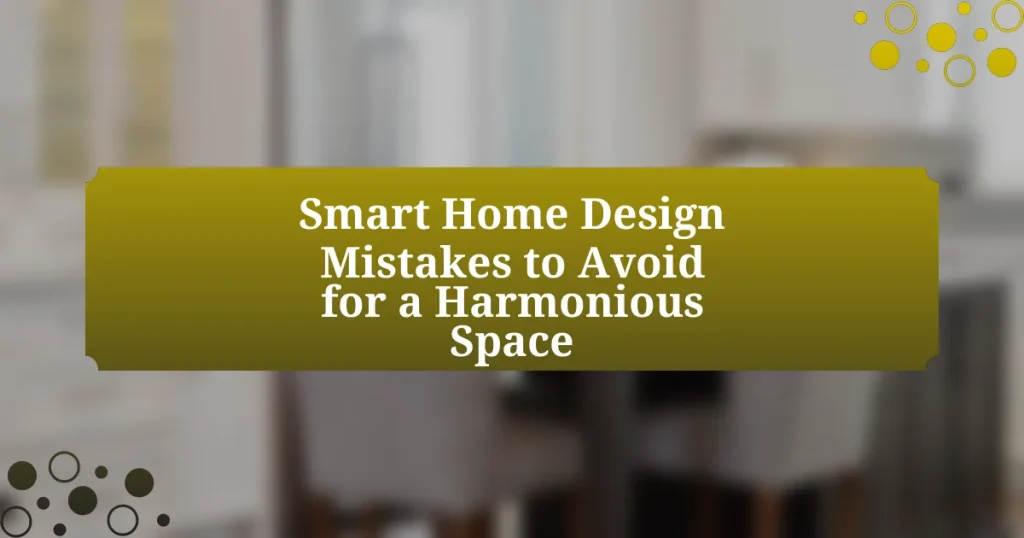 Smart Home Design Mistakes to Avoid for a Harmonious Space