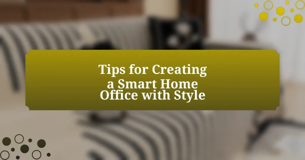 Tips for Creating a Smart Home Office with Style