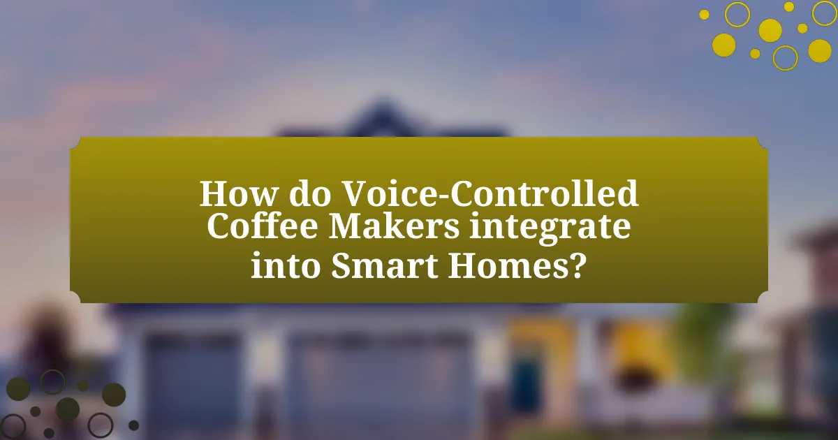 How do Voice-Controlled Coffee Makers integrate into Smart Homes?