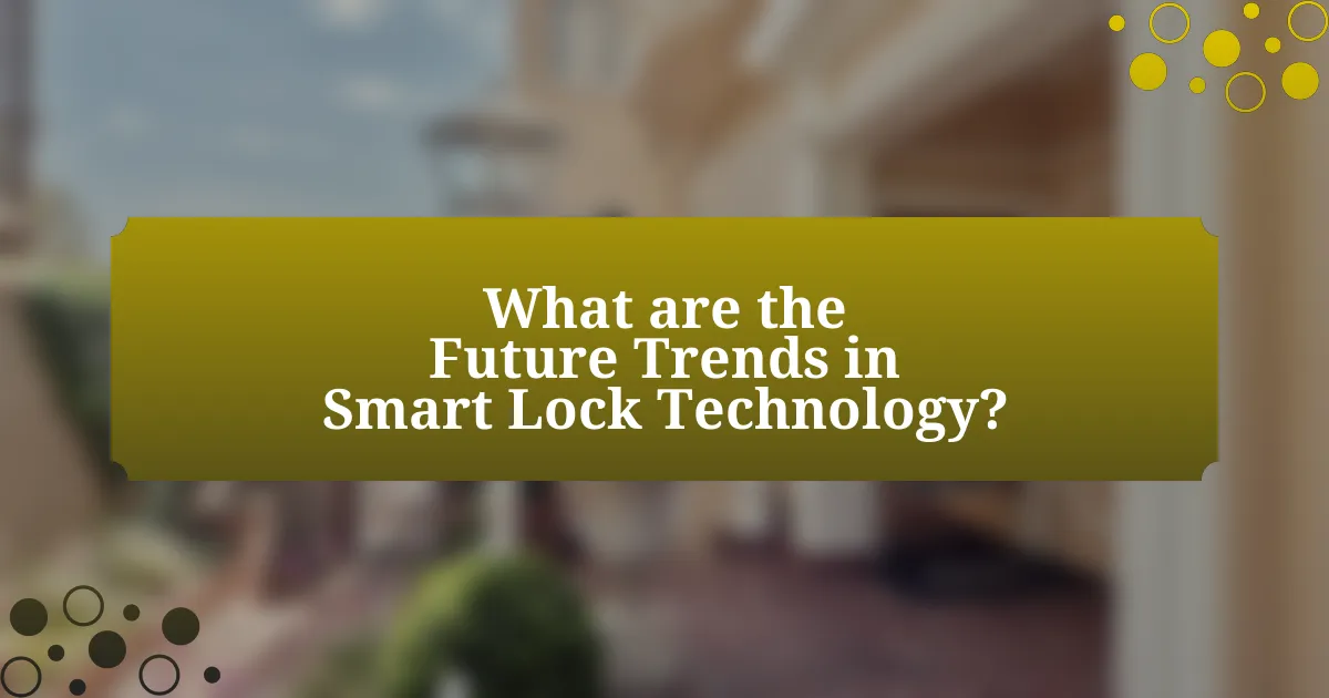 What are the Future Trends in Smart Lock Technology?