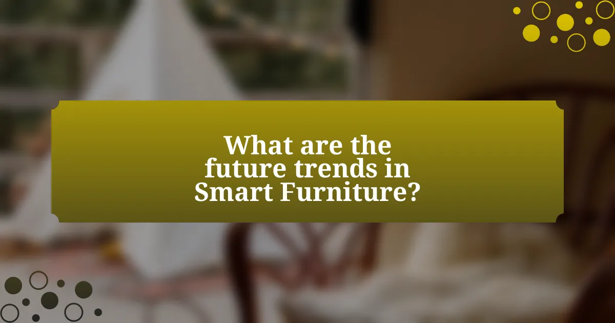 What are the future trends in Smart Furniture?