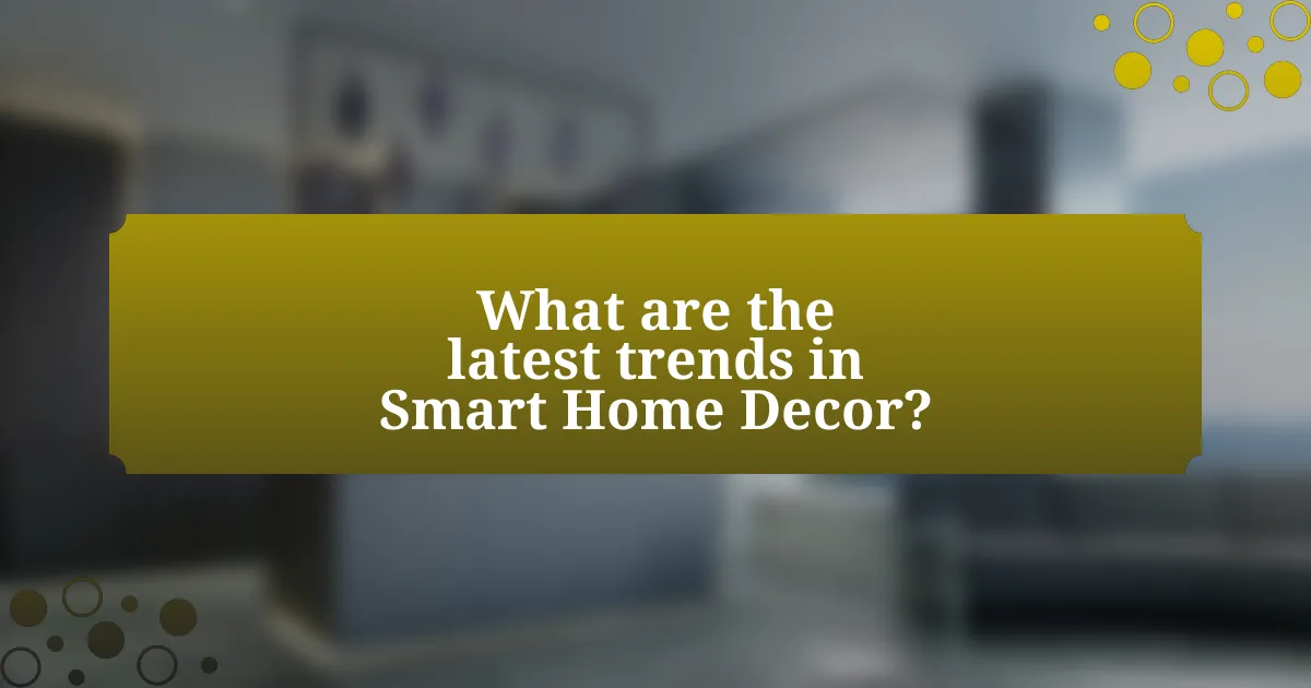 What are the latest trends in Smart Home Decor?